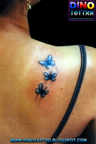 tattoo butterflytatuaje mariposa rojatatuagem borboleta azul 3