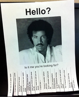 Lionel Richie Hello poster