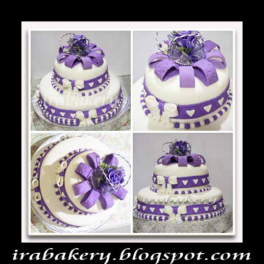 Fondant Wedding Cake Purple Theme