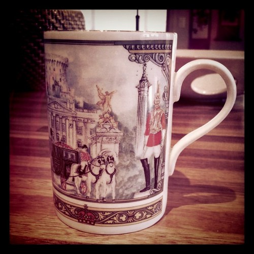 My usual tea cup. Though this morning it feels a little extra twee.