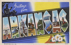 Arkansas Large Letter Postcards