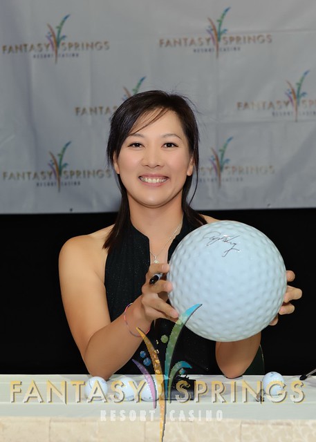 LPGA golf professionals Jimin Kang Grace Park and Amy Hung participate in