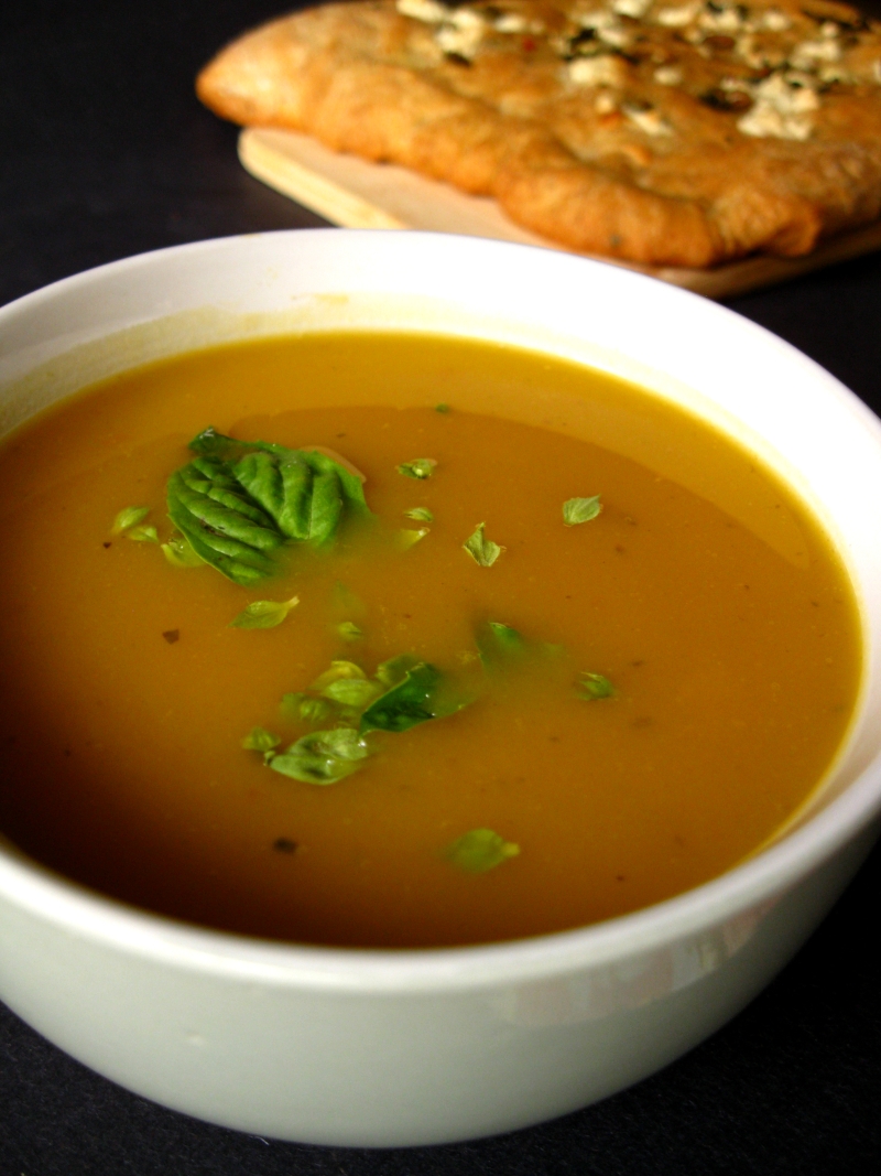Roasted Squash and Chickpea Soup