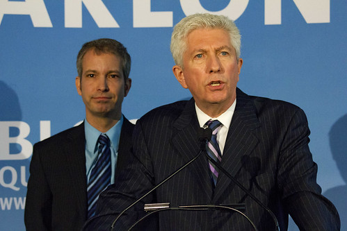 Gilles Duceppe on the Campaign Trail with Berard Bigras