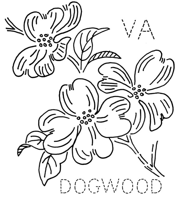 dogwood flower coloring pages - photo #18