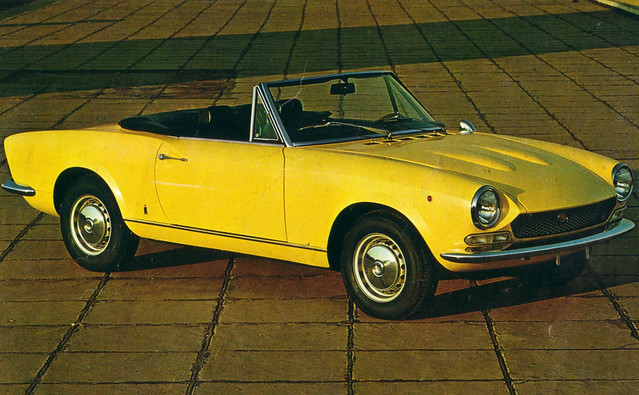 Covers the Fiat 124 Sport Spider 1600 and was designed by Pininfarina in 