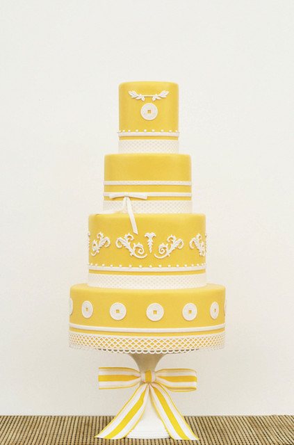 Asian Yellow Wedding Cake
