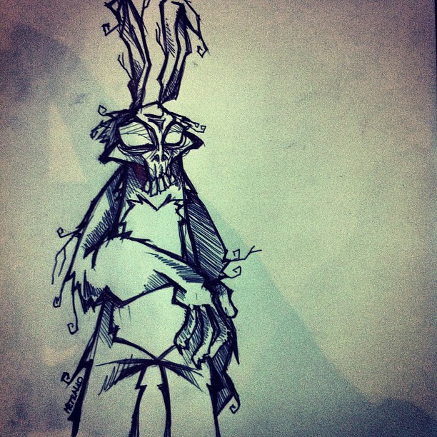 Donnie Darko Bunny Sketch De la serie Animales Mitologicos de