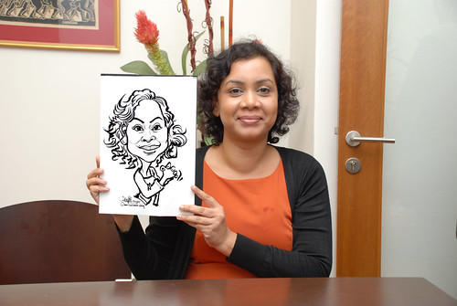 Caricature live sketching for Marks & Clerk Singapore LLP Christmas Party - 8