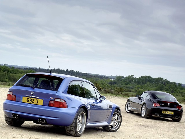 S54B32 BMW Z3 M Coupe | Estoril Blue | Estoril/Black | Z3 M Coupe and Z4 M Coupe Side by Side Comparison