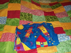quilt top with backing
