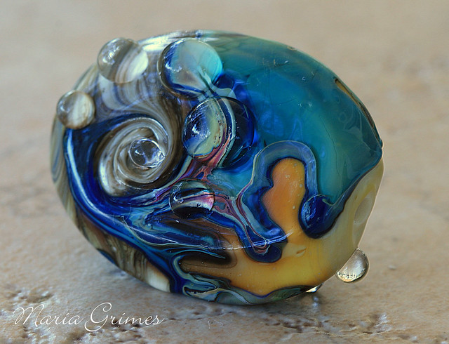Fire and Ice Lampwork Bead