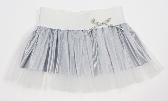 white silver tulle skirt