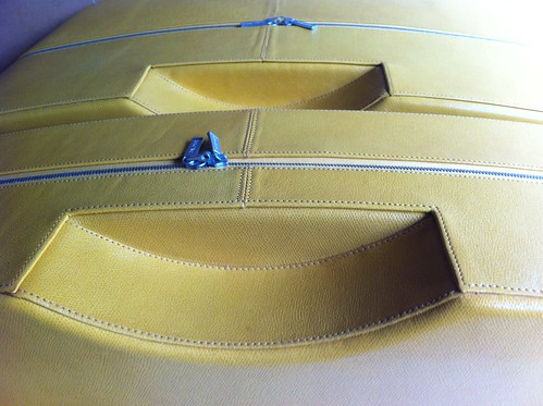 Calder custom suitcase handle area