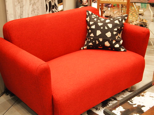 フランフラン　赤いソファ ２人掛け用