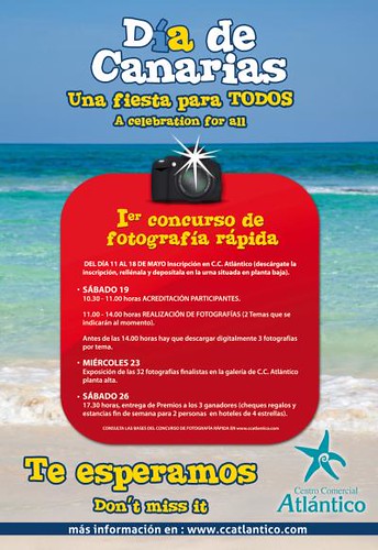 Cartel I concurso fotografía rápida "Día de Canarias"
