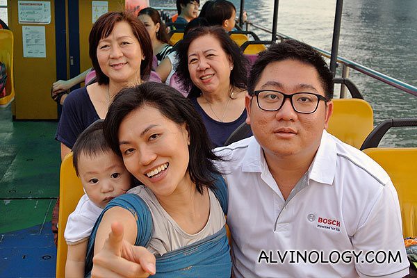 Me with my family, enjoying the boat ride