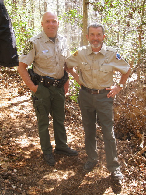 Park Manager Ken Benson (with Resource Specialist Paul Billings) is well-versed in the park's natural, cultural, and historic resources