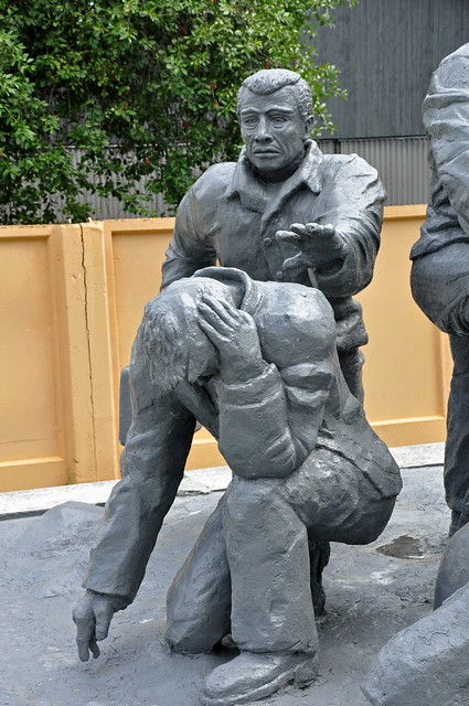 memorial statue for the firefighters who cleaned up Chernobyl