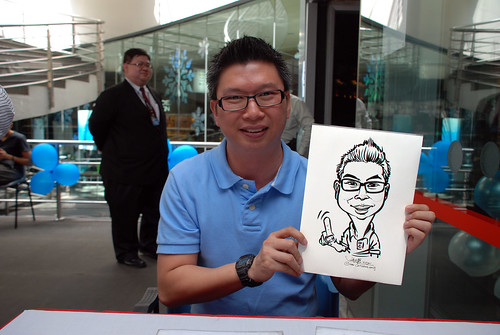 Caricature live sketching for Singapore Suntec City Annual Party - 12