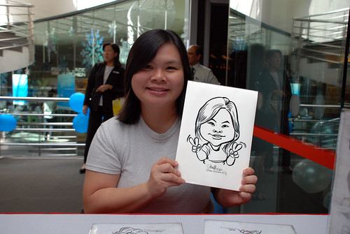 Caricature live sketching for Singapore Suntec City Annual Party - 11