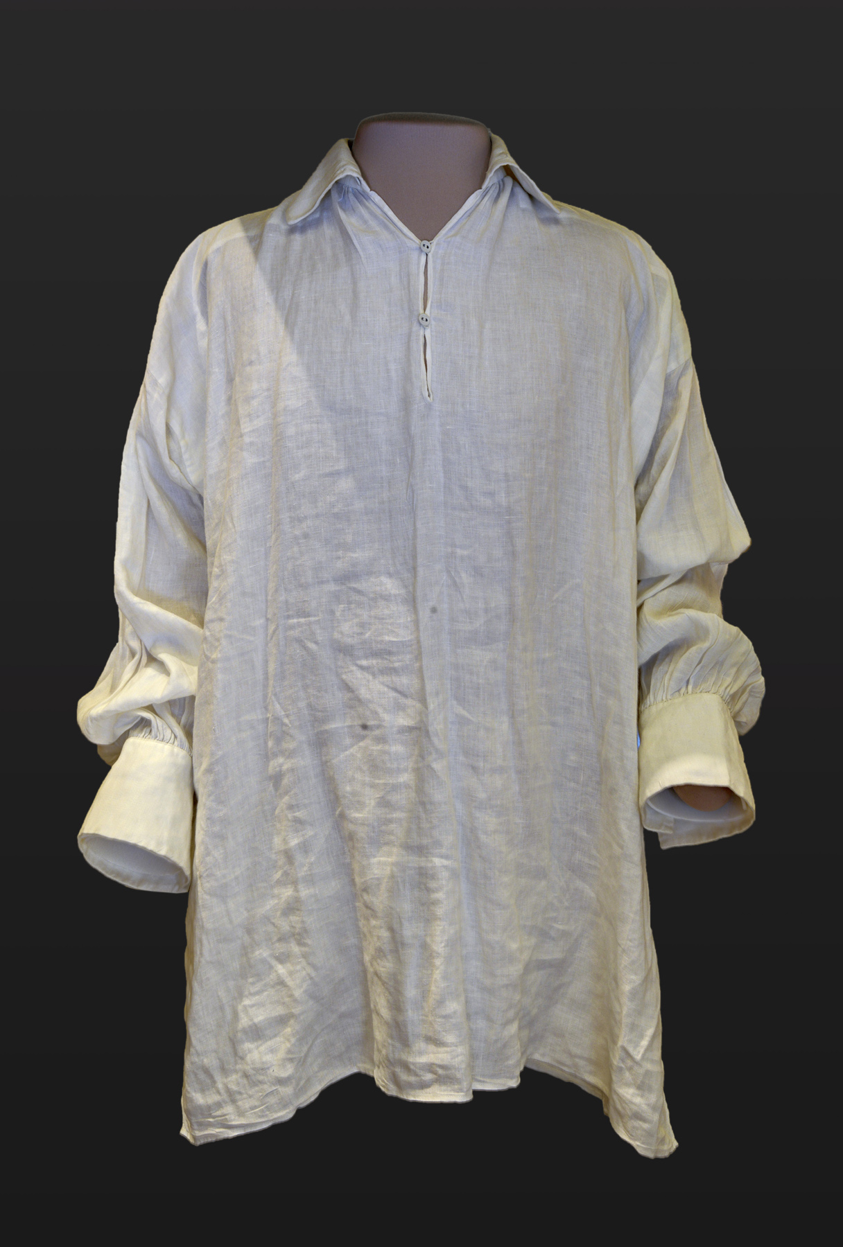 The shirt worn by actor Colin Firth during his portrayal of Mr. Darcy as he emerged from the Pemberley pond in the BBC’s 1995 Pride and Prejudice production