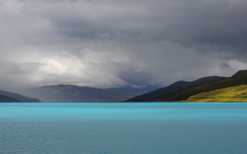 Yamdrok Yutso the Turquoise colored Lake . Tibet by reurinkjan
