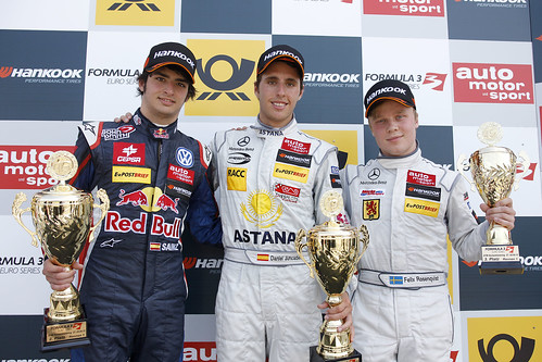 Sainz y Juncadella podium 1ª carrera
