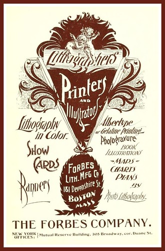 Vintage Advert for Forbes, Printers &  Lithographers  of Boston, Mass., 1895 by CharmaineZoe