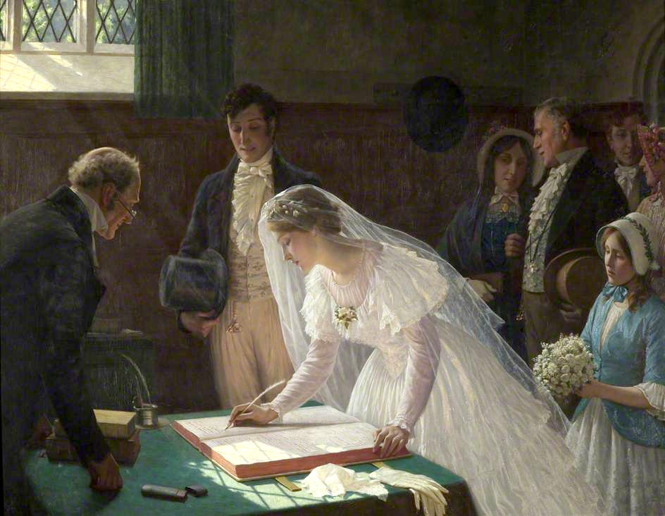 The Wedding Register by Edmund Blair Leighton