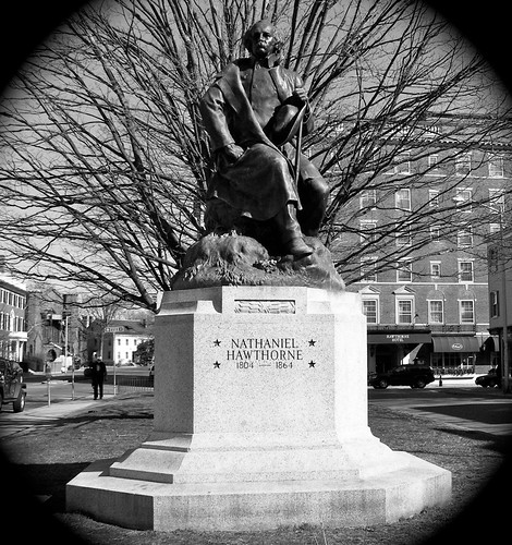 Hawthorne in Bronze, Salem, MA.