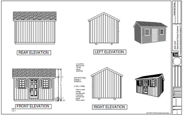 PDF Shed Plans - G473 10 X 14 X 8 garden shed plans