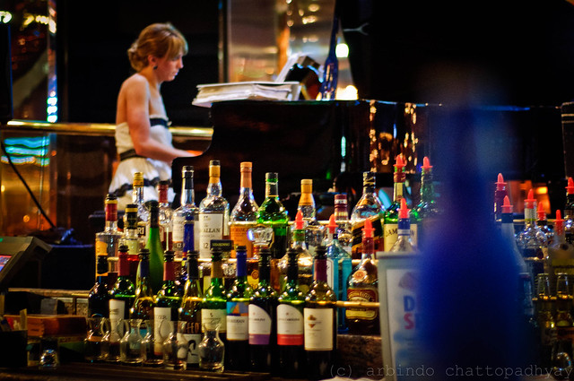 Lovely music and liquor. What else does a man want? | Flickr - Photo