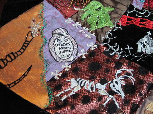 Nightmare Before Christmas' crazy quilt purse for Caitlin by Susan ...