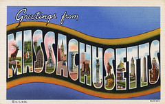 Massachusetts Large Letter Postcards