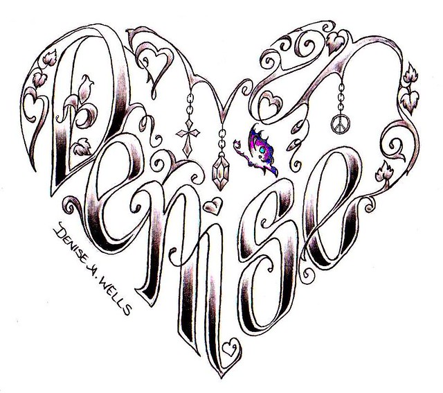 Heart and Name Tattoo Designs