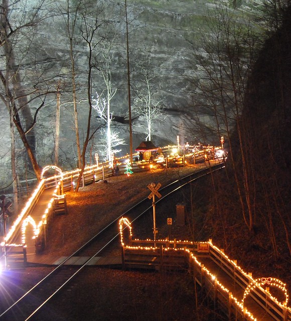 Lighting of the Tunnel at Natural Tunnel State Park