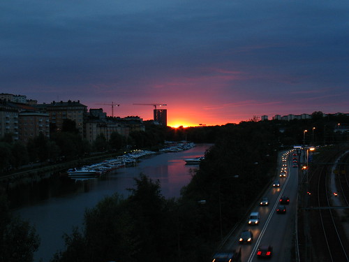 sunset over Klarabergskanalen