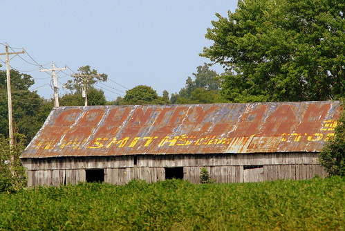 Country Hams advertising Barn