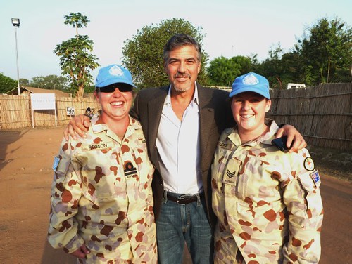 George Clooney in southern Sudan