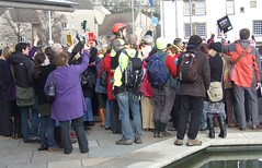 Library protest at Holyrood