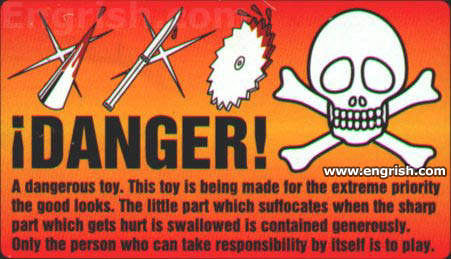 dangerous toy warning label