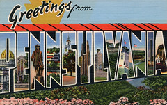 Pennsylvania Large Letter Postcards