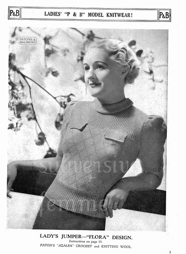 Free 1930's Knitting Pattern Booklet by Bex P&B's Speciality Knitting Book No.98