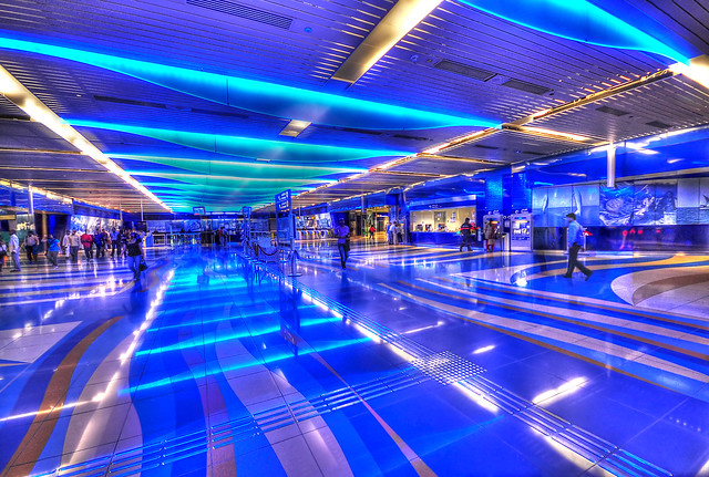 Dubai Metro station Khalid Bin Al Waleed