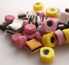 Sweeties - Imperfect Licorice Allsorts, flake, aero, jelly babies and smarties