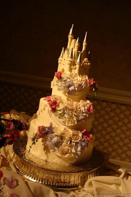 Disney wedding cake Castle cake at our Disney wedding