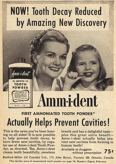 Vintage Ad #1,447: The First Ammoniated Tooth Powder!