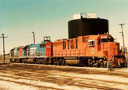 The Grand Trunk western Railroad Elsdon Yard locomotive terminal. ( Gone.) Chicago Illinois USA. October 1983. by Eddie from Chicago