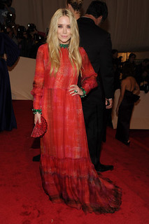 Mary-Kate Olsen, in vintage Givenchy, with Van Cleef & Arpels and David Webb jewels. 